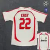 0607 retro AC Milán No. 22 Kaka camiseta de visitante Liga de Campeones Pirlo AC camiseta de fútbol de manga corta venta al por mayor transfronteriza