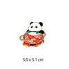 Broche de Panda Divertido Cultural e Criativo, Hot Pot Fofo e Deslumbrante, Panda de Mahjong e Xadrez Simples Distintivo de Metal Acessórios Masculinos e Femininos