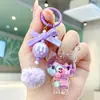 Mini figura de desenho animado com contas coloridas, pequeno acessório, pingente de garrafa de areia movediça, acessório de chaveiro, decoração fofa para mochila, pequeno presente