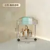 Carrito de baño con ruedas, estante de almacenamiento para mesita de noche de dormitorio, estante para aperitivos para espacios estrechos, estante de almacenamiento de varios niveles de pie