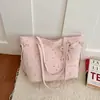 Estilo Coreano Floral de Moda Transfronteriza Gran Capacidad 2026 Colgante de Tela Nuevo Bolso Tote para el Trabajo de Mano en el Hombro Debajo del Brazo