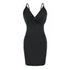 Vestido halter sexy escotado que deja al descubierto las clavículas, diseño retorcido, cintura alta, corte ajustado, sin espalda, vestido bodycon que realza la figura