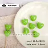 Cuentas Acrílicas de Color Natural en Forma de Corazón con Agujero Recto para Cadenas de Teléfono y Llaveros DIY, Cuentas Sueltas que No se Desvanecen