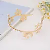 Diadema de Hoja Metálica de Moda Europea y Americana Transfronteriza, Diadema de Perlas, Accesorios para el Cabello, Brazalete de Brazo, Pulsera, Pendientes