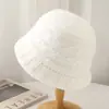 Chapéu de Lã Tricotado Quente Novo Outono e Inverno Twist Chapéu Balde para Mulheres Cor Sólida Proteção de Orelha Rosto Pequeno Chapéu de Pescador Cúpula