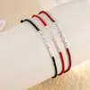 Pulsera de Hilo Rojo Tejida a Mano con Fragmentos de Plata, Diseño de Nicho para Mujer, Estilo Exquisito y Delicado, Pulsera Sencilla para el Año de Nacimiento
