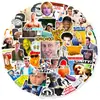 200 Adesivos de Emoticons de Celebridades da Internet Europeias e Americanas para Compras Diretas Transfronteiriças, Decoração de Capa de Celular Engraçada e Boba Personalizada, Adesivos à Prova d'Água