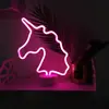 Explosiones Luz nocturna LED de neón Forma Flamenco unicornio Luna Ángel estrellas Venta directa de fábrica