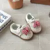 Zapatos Casuales Estilo Coreano para Niños 2026 Primavera y Verano Zapatillas de Moda de Malla a Cuadros con Lazo Grande para Niñas Zapatos de Princesa