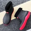 Galochas de inverno masculinas e femininas novas quentes antiderrapantes impermeáveis sapatos d'água masculinos para pesca ao ar livre resistentes ao desgaste sapatos de borracha para trabalho na cozinha