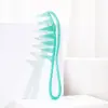 Peine de color flash de dientes anchos peine para cardar el pelo mango hueco engrosado peine de dientes grandes para el cabello largo de mujer peine esponjoso para el hogar