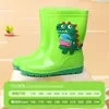 Botas de lluvia de caña media para niños Niños Niñas estudiantes de primaria forradas de polar cálidas zapatos de agua para bebé antideslizantes impermeables de algodón botas de lluvia