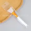 Herramienta de maquillaje para belleza, pincel con forma de abanico para ácido de frutas, plato raspador de doble cabeza de silicona, aplicador de varilla para mezclar con cabeza suave, pincel para mascarilla