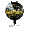 Nueva Decoración para Fiesta de Año Nuevo Transfronteriza: Lazo para Botella de Vino, Micrófono Disco, Copa de Vino, Globo de Papel de Aluminio