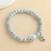 Pulsera de Cerámica con Cuentas de Conejo de Dibujos Animados Versátil de Nicho Pequeña Fresca Pulsera de Cerámica Jingdezhen Joyería de Lujo Ligero para Niñas