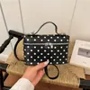 2026 Lunares Nueva Moda Colgante PU Textura de Moda Bolso Cruzado de Hombro Único Bolso de Mano Caja Cuadrado Pequeño