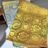 Venta al por mayor de papel de lingote de oro, papel de lingote de oro holográfico láser de colores, cartulina dorada, papel de oro para origami, otros productos Metabo