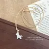 Cadena de Suéter de Poni de Color Esmaltado con un Diseño de Nicho, Elegante y Exquisita, Nueva Cadena para Clavícula Estilo Chino