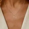 Europa y Estados Unidos venta transfronteriza exquisito collar personalizado de 26 letras moda mujer simple colgante de cobre joyería transfronteriza venta al por mayor