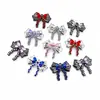 Colgante de lazo incrustado de diamantes, disponible para pedidos transfronterizos de lotes mixtos, adecuado para accesorios de bricolaje como colgantes, pulseras, collares y componentes de joyería, directo del fabricante