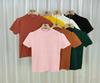 Camisa de manga bufante com gola alta para usar por baixo Feminina elegante para usar por baixo suéter justo afina corpo manga curta cor sólida top