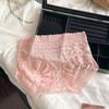 2025 Novo Estilo Simples Calcinha de Renda para Menina Sexy Cintura Média Confortável Macia Amigável à Pele Respirável Calcinha para Meninas