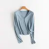 Camisa de oxigênio com sensação de pele para mulheres no outono e inverno