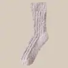 Calcetines de Coral Fleece para Mujer 2025 Nuevos Otoño e Invierno Engrosados Cálidos Postparto Maternidad Hogar Piso Dormir Calcetines Largos