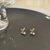 Pendientes de cereza compactos distintivos microincrustados con aguja de plata S925 para mujer, estilo frío superbrillante de celebridad de internet, elegantes, nuevos y de moda