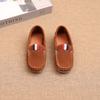 Novos Sapatos de Couro Infantis para Primavera e Outono Sapatos Doudou de Solado Macio para Meninos Sapatos Baixos para Meninas Sapatos de Bebê Slip-On 1-6 Anos