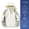 Chaqueta Cortavientos para Exterior para Mujer y Hombre 2024 Nueva Tres en Uno Primavera y Otoño Delgada Chaqueta de Montañismo de Primavera