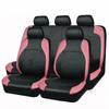 Venta Directa de Fábrica Transfronterizo Cuero PU Fundas para Asientos de Coche de Comercio Exterior Bordado Acolchado Soporte Piel Set de 9 Piezas Cuero Artificial Universal para Todas las Estaciones