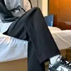 Pantalones Casuales Negros de Pierna Ancha Rectos con Caída Suelta para Hombre, Nuevos Tendencia Versátiles para Primavera y Otoño
