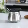 Jarra de Cristal para Condimentos de Acero Inoxidable Salero de Cocina con Cuchara Tarro de Condimentos para el Hogar Juego de Tres Piezas Botella de Condimentos Venta al por Mayor