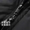 Jaqueta de Penas Média Estilo Montanha para Uso Externo Nova Casal com Capuz Quente Puffer Casaco Gola Alta Espessada Corta-Vento Top