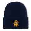Gorro de Lana Tejido Bordado de Pato Nuevo de Dibujos Animados Transfronterizo para Hombres y Mujeres en Otoño e Invierno Caliente para Exteriores de Moda Versátil Gorro Frío de Poner