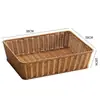 Mesa de Té Cesta de Bocadillos Mesita de Noche Caja de Almacenamiento Cesta con Cajón Cesta de Almacenamiento para Artículos de Baño Marco de Ratán de Plástico