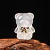Gelatina Natural de Lichi Ágata Blanca Bolsa de la Suerte Colgante de Pata de Gato Pulsera de Ágata Blanca Hecha a Mano DIY Accesorios de Joyería de Gota Pequeña