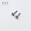 Pendientes de Plata S925 Nalan para Mujer Diseño de Cruz Cruz Negra Estilo Popular Pendientes Literarios E3021