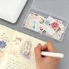 Manual y Calcomanías de Papel, Calcomanías Pequeñas, Caja de Almacenamiento para Empaque de Notas, Mini Caja Pequeña, Caja Organizadora de Etiquetas de Clasificación de Plástico