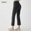 Pantalones deportivos de yoga de corte ajustado, ligeramente acampanados, longitud 7/8, cintura alta, control de abdomen, no generan sudor, duraderos, versátiles, pantalones acampanados para fitness de mujer