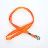 Cordão porta-crachá de permissão de trabalho de 1 cm, cordão para certificado, etiqueta, cordão de algodão oco, pode ser impresso logo, cordão com clipe de metal