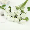 Buquê de Rosas com Pérolas Simuladas, Decoração de Mesa para Casamento em Hotel de Luxo, Flor Imortal, Fotografia ao Ar Livre, Atacado de Flores Artificiais