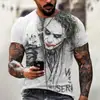 Camiseta Unisex de Manga Corta con Cuello Redondo, Patrón de Payaso DC, Máscara Maligna 3D, Suministro de Fábrica de Estación Independiente de Camarones de Amazon