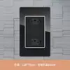 Tomada de Parede 3 Posições Painel Embutido Tipo 118 Vidro Preto Padrão Brasileiro 20A com Porta USB + Tipo C