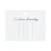 Tarjeta decorativa popular de color blanco lechoso de 9,0 cm, tarjeta de horquilla blanca de luna de lado cuadrado de PVC de nicho de alta gama
