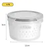 Caixa Selada para Conservar Alimentos Frescos Cruzada Caixa de Armazenamento com Drenagem para Frutas e Vegetais Grau Alimentício com Tampa Caixa de Armazenamento para Freezer Geladeira Atacado