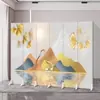 Divisória de Tela Familiar para Sala de Estar, Escritório de Empresa, Transmissão ao Vivo, Parede de Fundo Dobrável, Entrada de Sala de Estar Minimalista Moderna