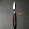 Raspador de pintura al óleo altamente elástico, cuchillo para mezclar colores de pintura acrílica artística, raspador de pintura de acero inoxidable individual con mango de madera