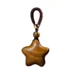 Sándalo Verde y Sándalo Dorado Estrella y Luna Talla en Madera Colgante Pequeño Adorno DIY Llavero Decoración Colgante